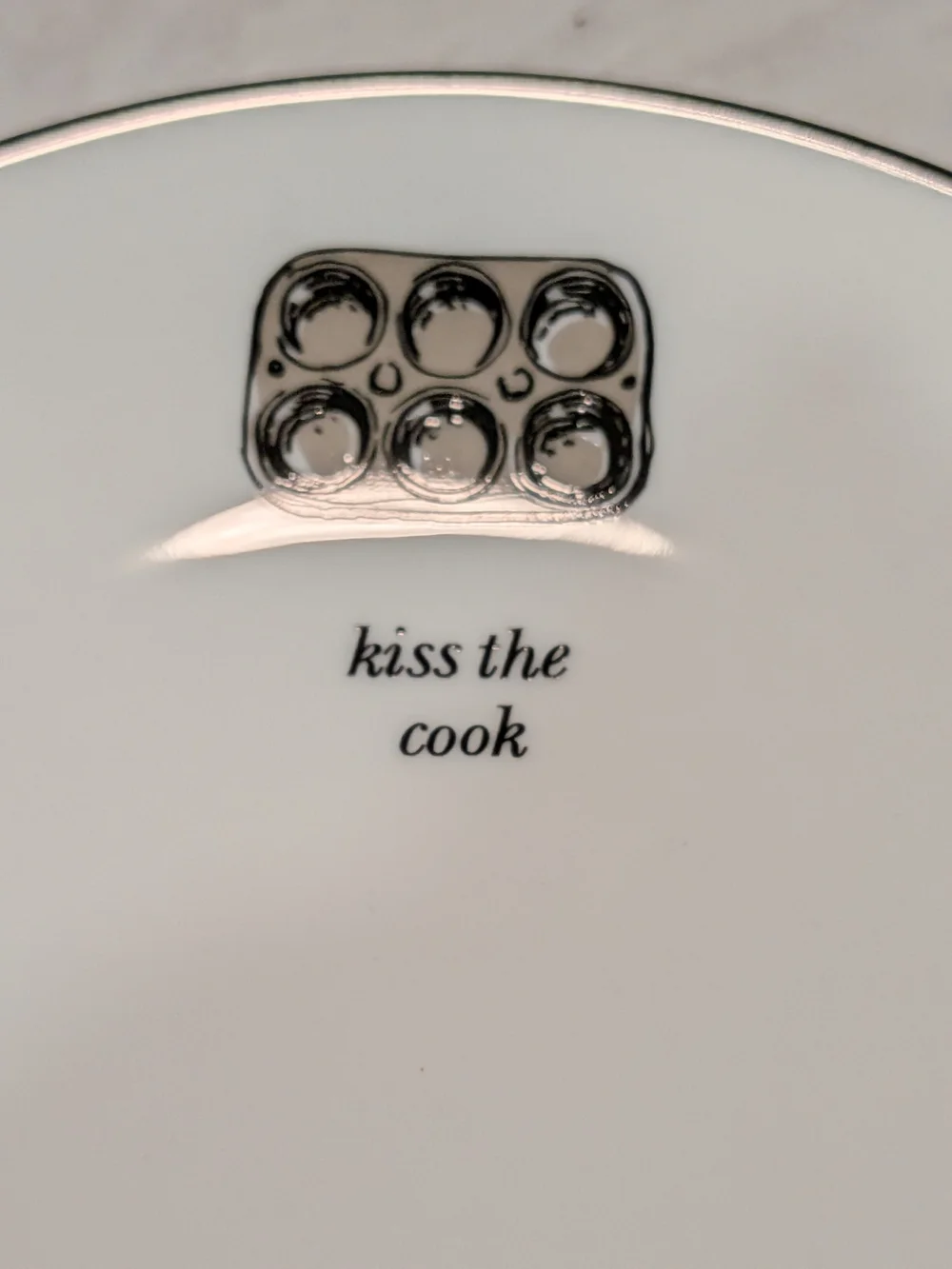 Kate Spade 'Cause A Stir' Set of 4 White Illustrated Plates - Home Dining